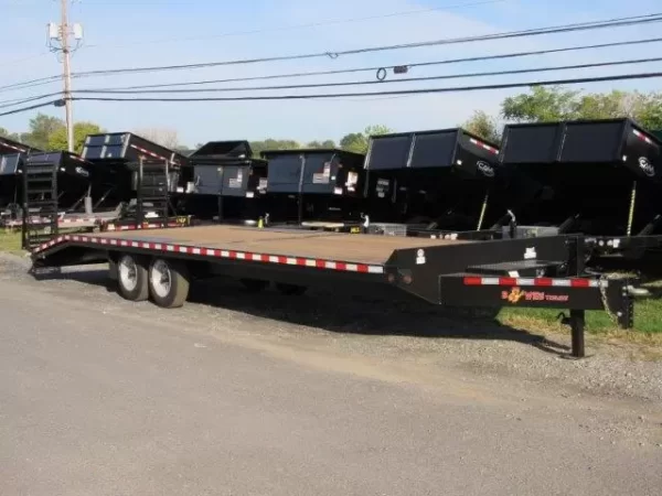 BWise 8 x 28 Deckover Equipment Trailer – Wedge Ramps