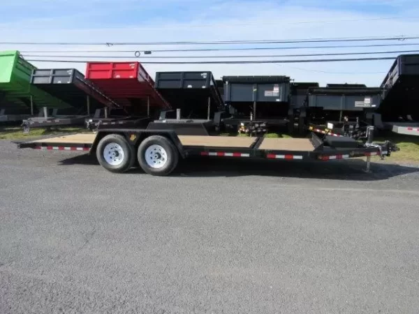 BWise 7 x 22 Low Profile Split Tilt Equipment Trailer Gravity Tilt - Image 4