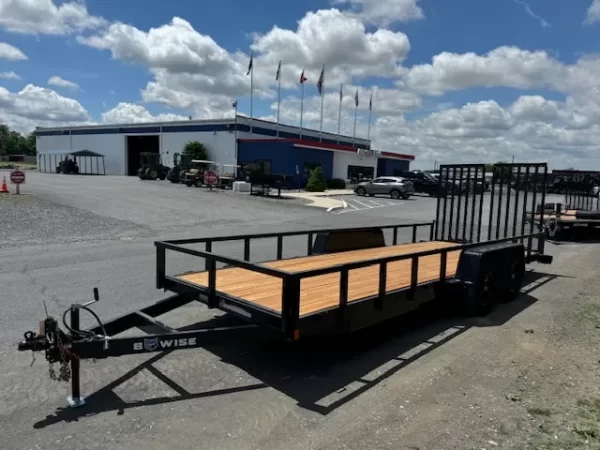 BWise 7 x 20 Low Profile Equipment Trailer – Landscape Ramp - Image 3