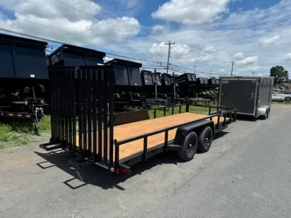 BWise 7 x 20 Low Profile Equipment Trailer – Landscape Ramp - Image 6