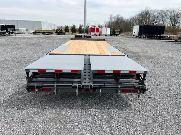 BWise 8 x 24 Deckover Equipment Trailer Full Width Ramps - Image 5