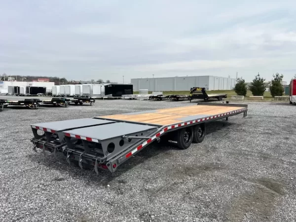 BWise 8 x 28 Deckover Equipment Trailer Full Width Ramps - Image 6