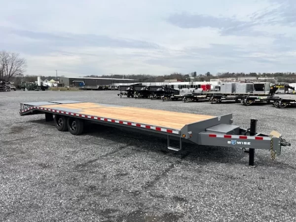 BWise 8 x 28 Deckover Equipment Trailer Full Width Ramps - Image 7