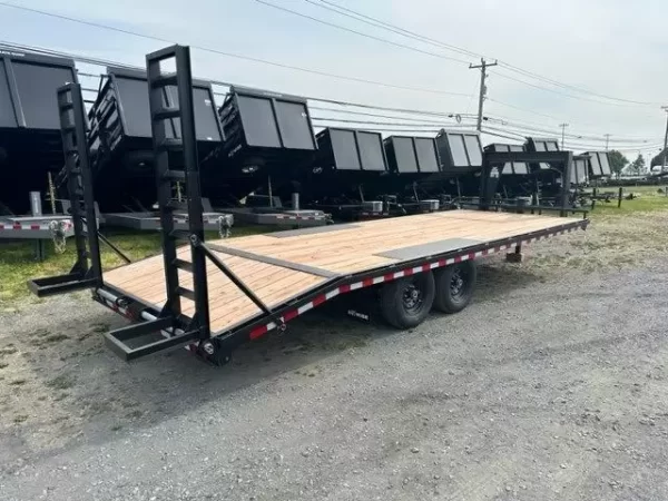 BWise 8.5 x 24 Gooseneck Equipment Trailer – Ladder Ramps - Image 2