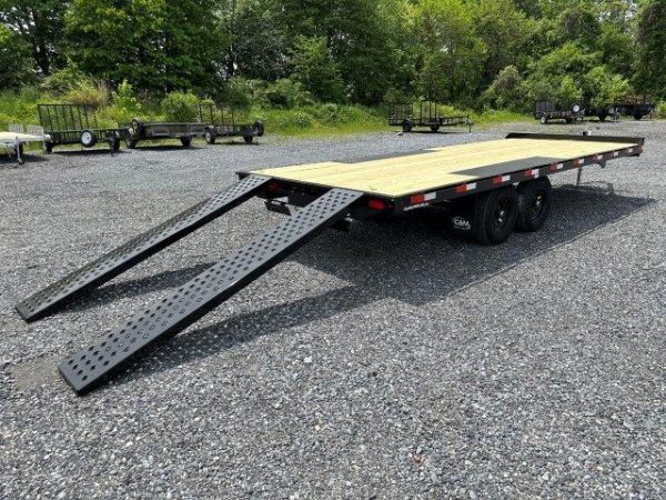CAM Superline 8 x 20 Deckover Equipment Trailer Slide Out Ramps - Image 9