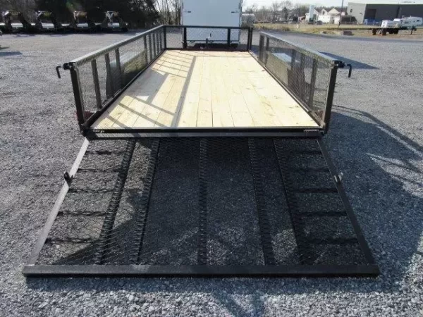 Carry On 7 x 18 Landscape Utility Trailer – Mesh Sides & ATV Gate - Image 2