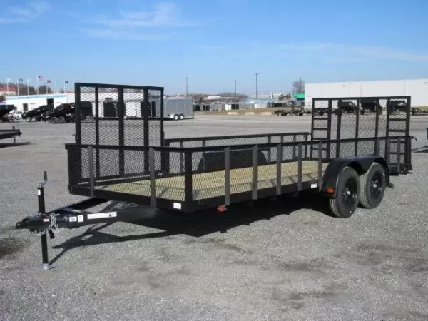 Carry On 7 x 18 Landscape Utility Trailer – Mesh Sides & ATV Gate