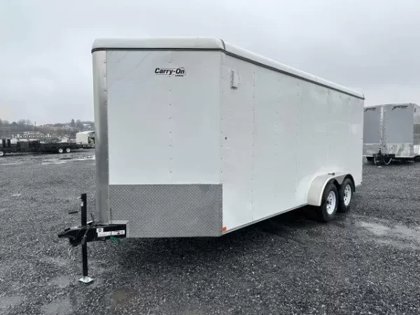 Carry On 7 x 18 Enclosed V-Nose Cargo Trailer – 6″ Added Height - Image 3