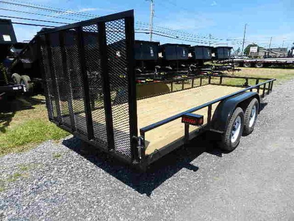 Premier 6.4 x 18 Landscape Utility Trailer – Rear Ramp Gate - Image 3