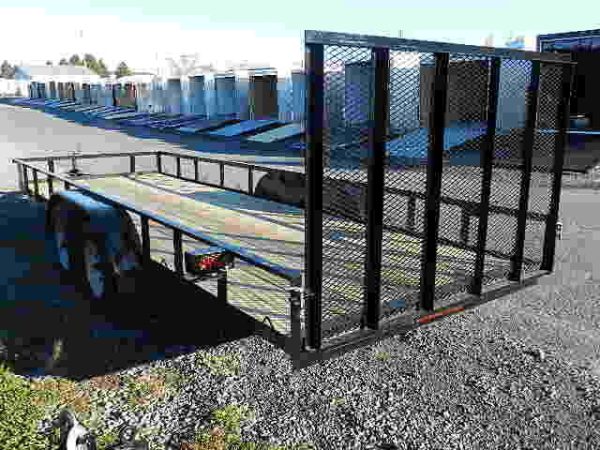 Premier 6.4 x 20 Landscape Utility Trailer – Rear Ramp Gate - Image 5