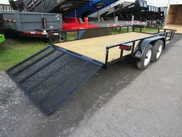 Premier 6.4 x 16 Landscape Utility Trailer – Rear Ramp Gate - Image 5