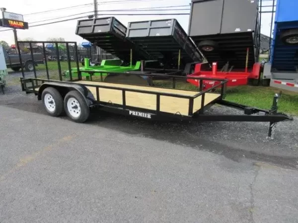 Premier 6.4 x 16 Landscape Utility Trailer – Rear Ramp Gate