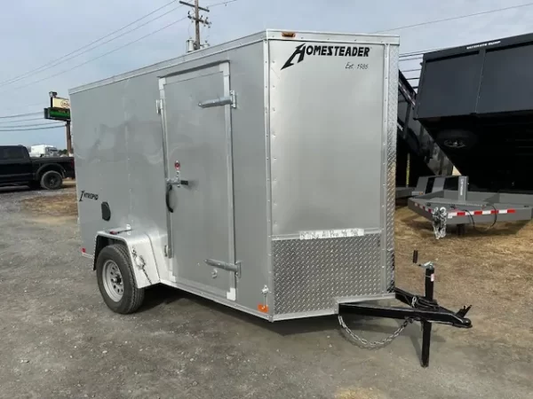 Homesteader 5 x 10 Enclosed V-Nose Cargo Trailer – Barn Doors
