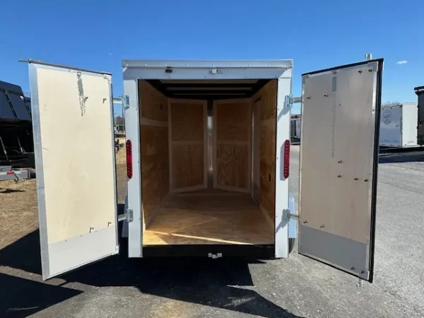 Homesteader 5 x 8 Enclosed V Nose Cargo Trailer Barn Doors - Image 5