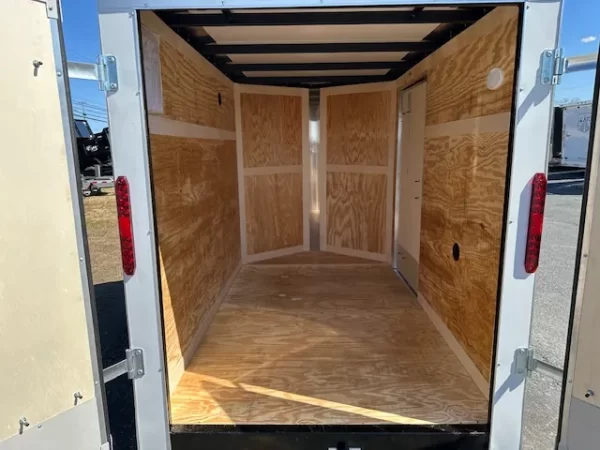 Homesteader 5 x 8 Enclosed V Nose Cargo Trailer Barn Doors - Image 6