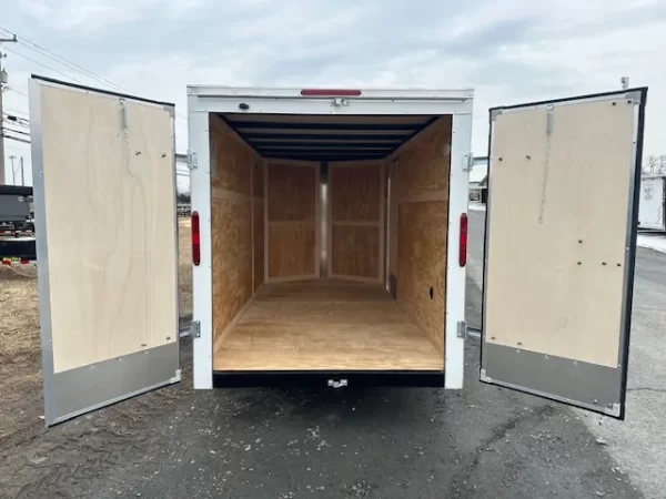 Homesteader 6 x 12 V Nose Cargo Trailer Rear Barn Doors - Image 5