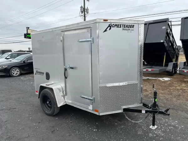 Homesteader 5 x 8 Enclosed V Nose Cargo Trailer Ramp Door