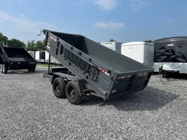 Covered Wagon 6 x 12 Prospector Dump Trailer Ladder Ramps - Image 2