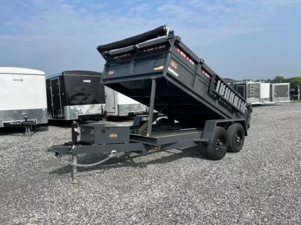 Covered Wagon 6 x 12 Prospector Dump Trailer Ladder Ramps - Image 3