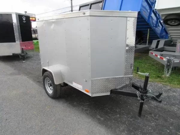 Diamond Cargo 4 x 6 Enclosed Cargo Trailer – Single Rear Door