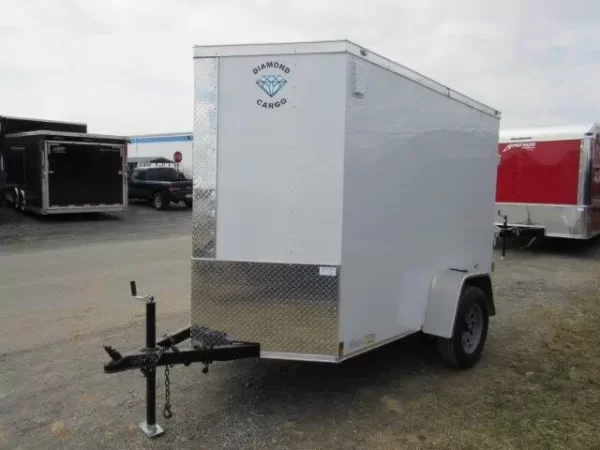 Diamond Cargo 5 x 8 V-Nose Cargo Trailer – Barn Doors & Side Door - Image 5