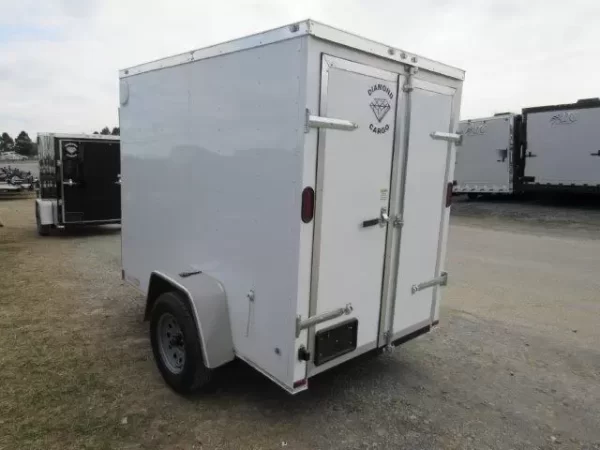 Diamond Cargo 5 x 8 V-Nose Cargo Trailer – Barn Doors & Side Door - Image 6