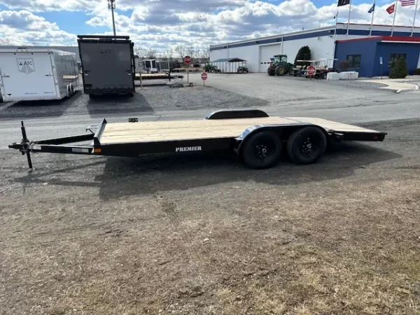 Premier 7 x 18 Wood Deck 10k Open Car Trailer Slide Out Ramps - Image 6