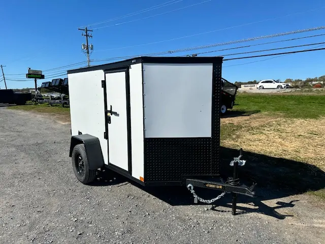 Covered Wagon 5x8 Enclosed Cargo Trailer w Black Trim Package 1 Covered Wagon 5x8 Enclosed Cargo Trailer w Black Trim Package
