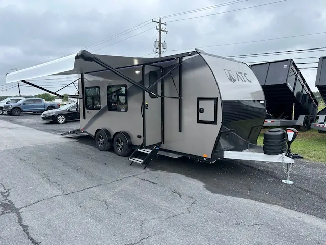 ATC Plā 450 Aluminum Toy Hauler Travel Trailer (7.5x20) 1 ATC Plā 450 Aluminum Toy Hauler Travel Trailer (7.5x20)