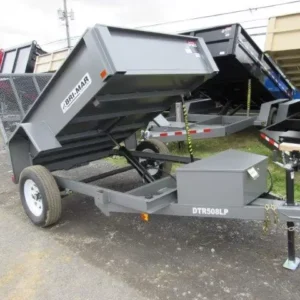 BWise 5x8 Single Axle Dump Trailer w Landscape Ramp Gate