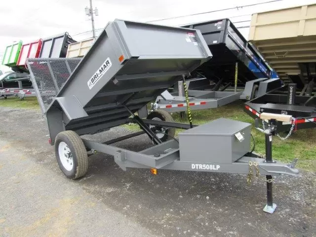 BWise 5x8 Single Axle Dump Trailer w Landscape Ramp Gate 1 BWise 5x8 Single Axle Dump Trailer w Landscape Ramp Gate