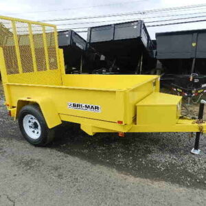 BWise 5x8 Low Profile Dump Trailer w Landscape Ramp Gate