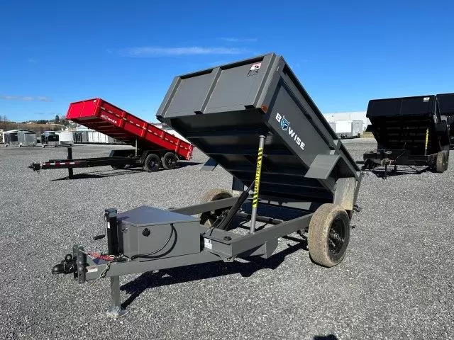 BWise 5x8 Low Profile Dump Trailer w Spreader Gate (5K GVWR) 1 BWise 5x8 Low Profile Dump Trailer w Spreader Gate (5K GVWR)