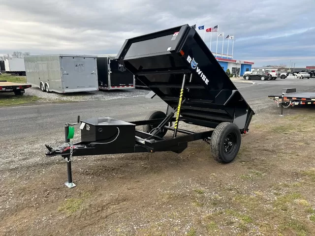 BWise 5x8 Compact Dump Trailer w Spreader Gate (5K GVWR) 1 BWise 5x8 Compact Dump Trailer w Spreader Gate (5K GVWR)
