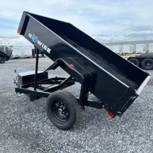 BWise 5x8 Compact Dump Trailer w Spreader Gate (3K GVWR)