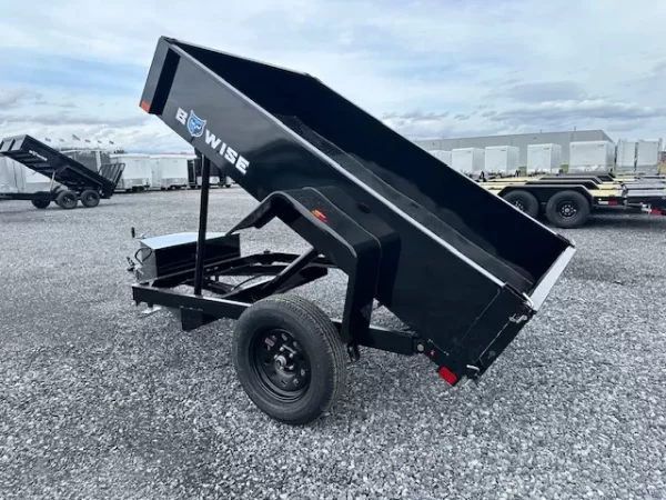 BWise 5x8 Compact Dump Trailer w Spreader Gate (3K GVWR) 1 BWise 5x8 Compact Dump Trailer w Spreader Gate (3K GVWR)