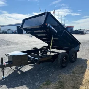 BWise 6x10 Low Profile Dump Trailer w Spreader Gate (7K GVWR)