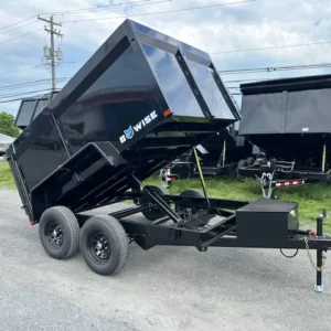 BWise 6x10 Dump Trailer w High Sides & Slide Out Ramps