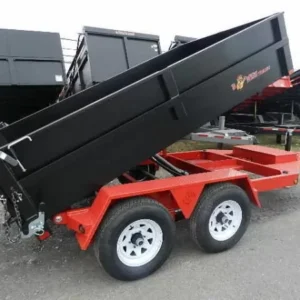 BWise 6x10 Dump Trailer w Combo Gate & Ramps (7K GVWR)