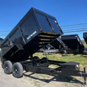 BWise 6x12 Dump Trailer w/ High Sides & Slide Out Ramps (10K GVWR)