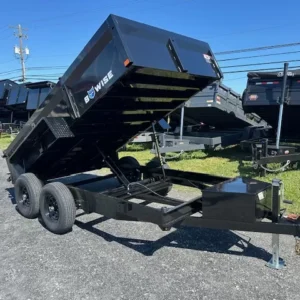 BWise 6x12 Dump Trailer w Combo Gate & Slide-Out Ramps (10K GVWR)