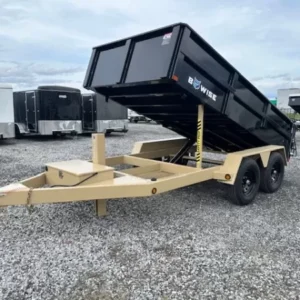 BWise 6x12 Low Profile Dump Trailer w Hydraulic Power Jack (10K)
