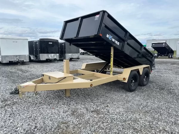 BWise 6x12 Low Profile Dump Trailer w Hydraulic Power Jack (10K) 1 BWise 6x12 Low Profile Dump Trailer w Hydraulic Power Jack (10K)
