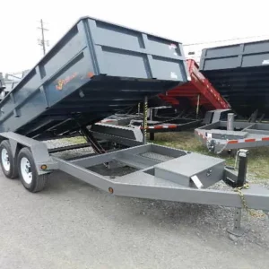 BWise 6x12 Dump Trailer w Combo Gate & Ramps (10K GVWR)