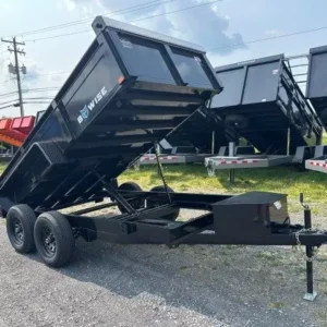 BWise 6x12 Low Profile Dump Trailer w Tarp Kit (10K GVWR)