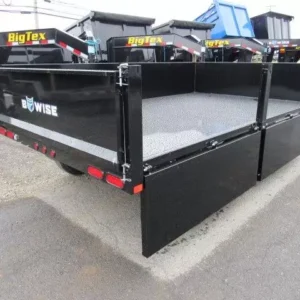 BWise 7x12 Deckover Dump Trailer w Fold Down Sides (14K GVWR)