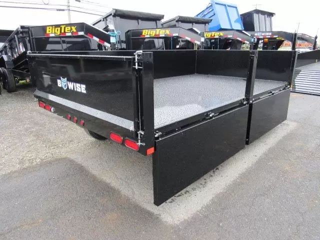 BWise 7x12 Deckover Dump Trailer w Fold Down Sides (14K GVWR) 1 BWise 7x12 Deckover Dump Trailer w Fold Down Sides (14K GVWR)