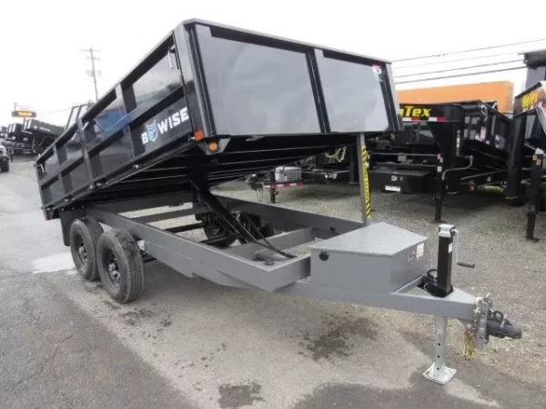 BWise 7x12 Deckover Dump Trailer w Fold Down Sides (14K GVWR) 4 BWise 7x12 Deckover Dump Trailer w Fold Down Sides (14K GVWR) - Image 4