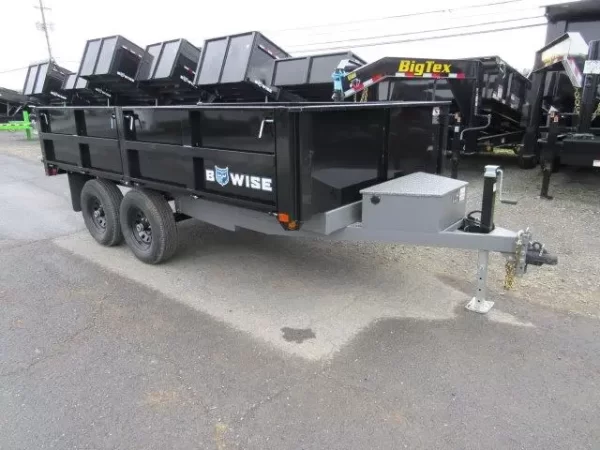 BWise 7x12 Deckover Dump Trailer w Fold Down Sides (14K GVWR) 2 BWise 7x12 Deckover Dump Trailer w Fold Down Sides (14K GVWR) - Image 2