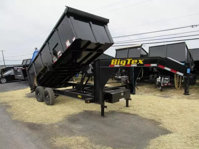 Big Tex 7x16 Gooseneck Dump Trailer w/ Solid High Sides 1 Big Tex 7x16 Gooseneck Dump Trailer w/ Solid High Sides